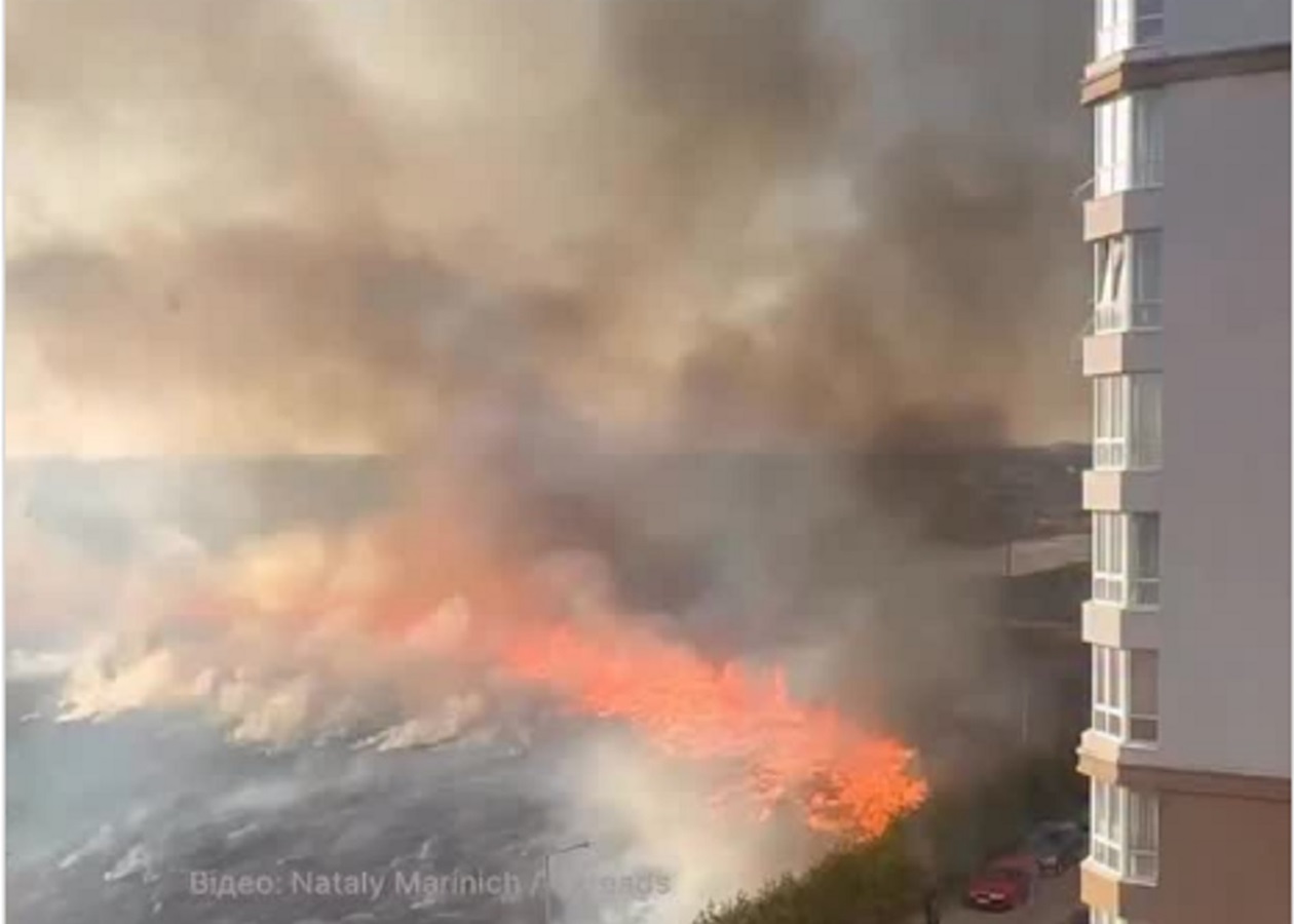 У Софіївській Борщагівці вирує масштабна пожежа