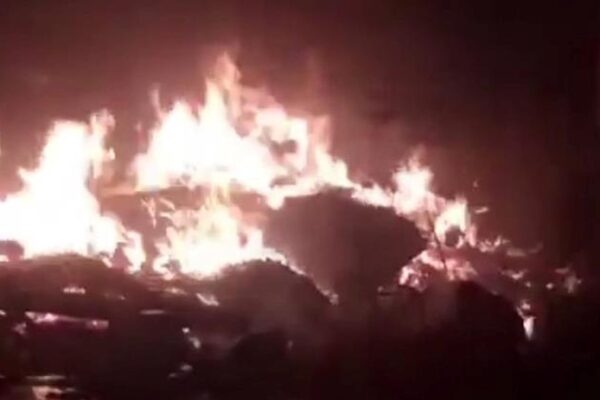 Під Одесою після атаки РФ горить собачий притулок